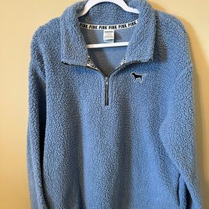 Fluffy PINK zip pullover!